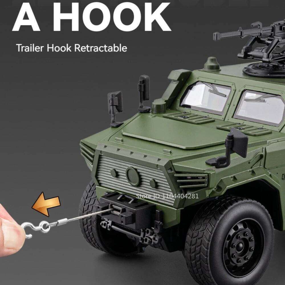 1:20 Dongfeng Mengshi Alloy Armored Vehicles Diecast Model Toys Car Doors Opened Sound Light Pull Back Cars Boys Festival Gifts Z260306