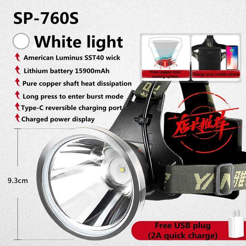 Professional LED Headlamp 760S Long Running Time LED Head Torch High Bright LED Head Light Quality Night Hunting Fishing Lamp H260307