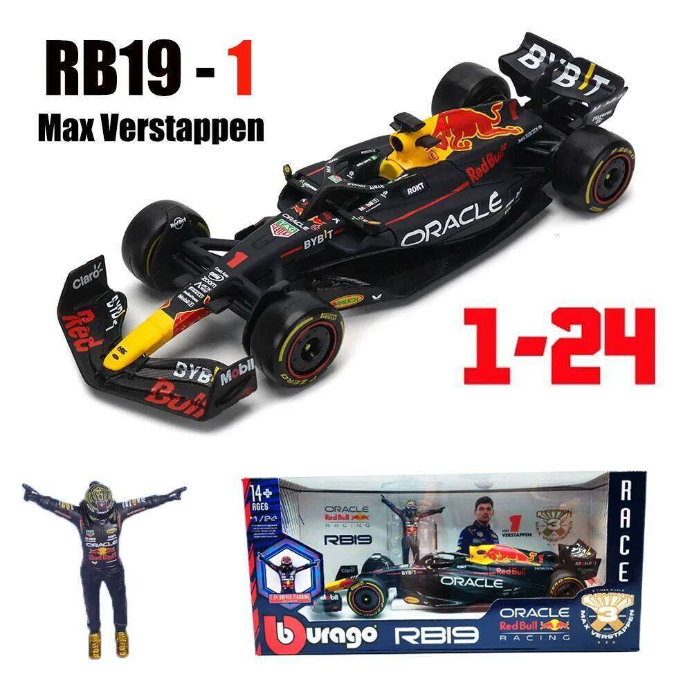 Bburago 1:24 Mercedes-Amg Bnez W14 F1 Red Bull Rb19 And Pilot Figuaine Diecast Model Lewis Hamilton George Russell Doll Toys Z260306