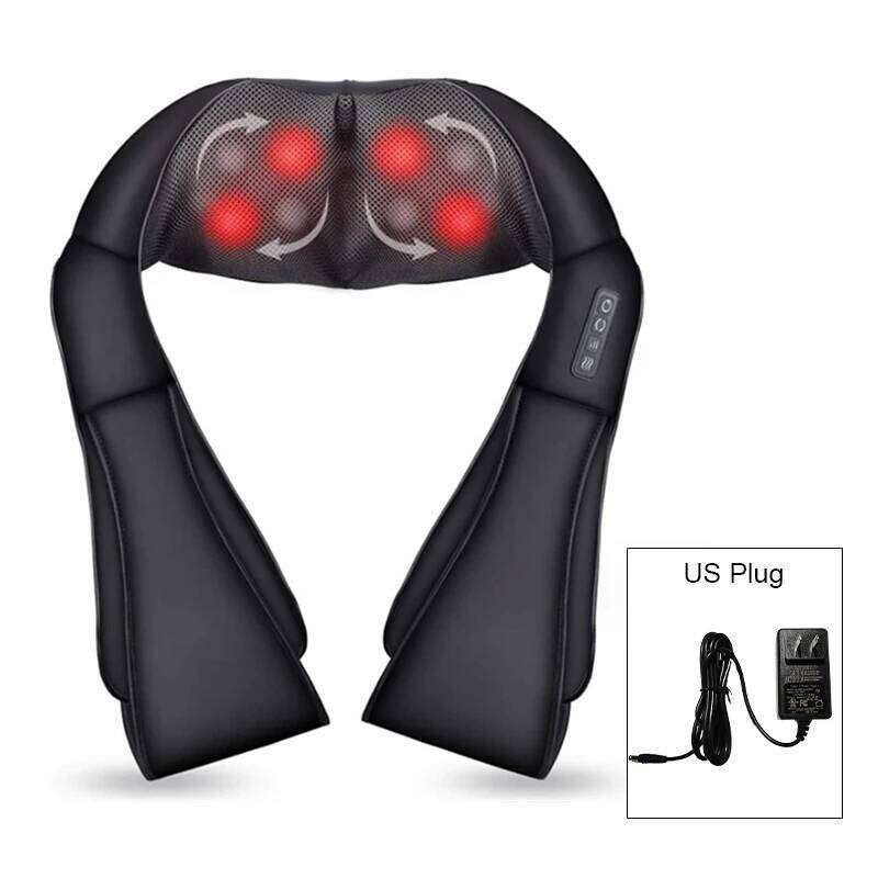 Shiatsu and Shoulder Heated Back Massager U Shape Deep Kneading Electric Massage Pillow For Neck Waist Leg Body 26Y0307