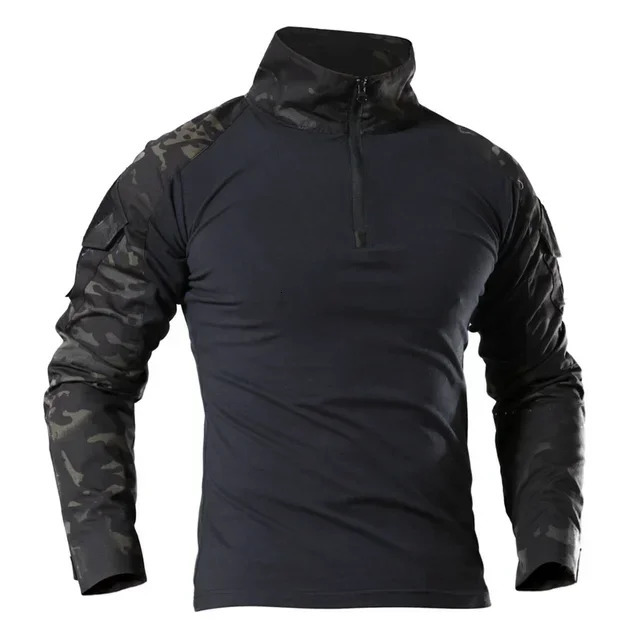 Outdoor Tactical Hiking TShirts Men Combat Military Army CP Camouflage Long Sleeve Hunting Climbing Shirt Cotton Sport Clothes 260302
