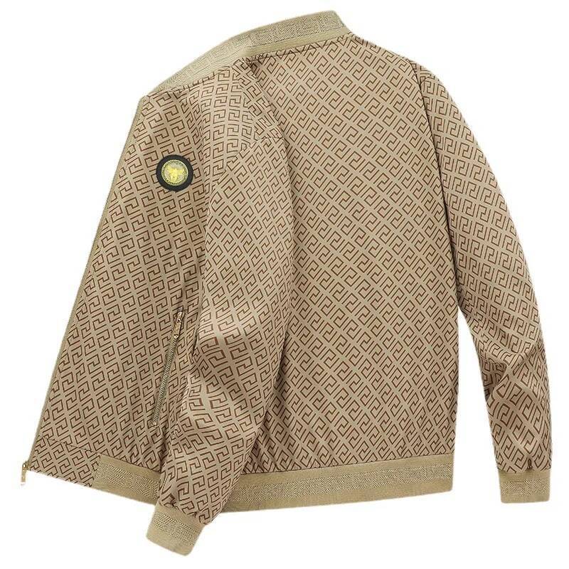 European Style New Spring/Autumn Casual Jacket Fashionable Outerwear Trendy Stand Collar Jacket, Streetwear Men's Clothing