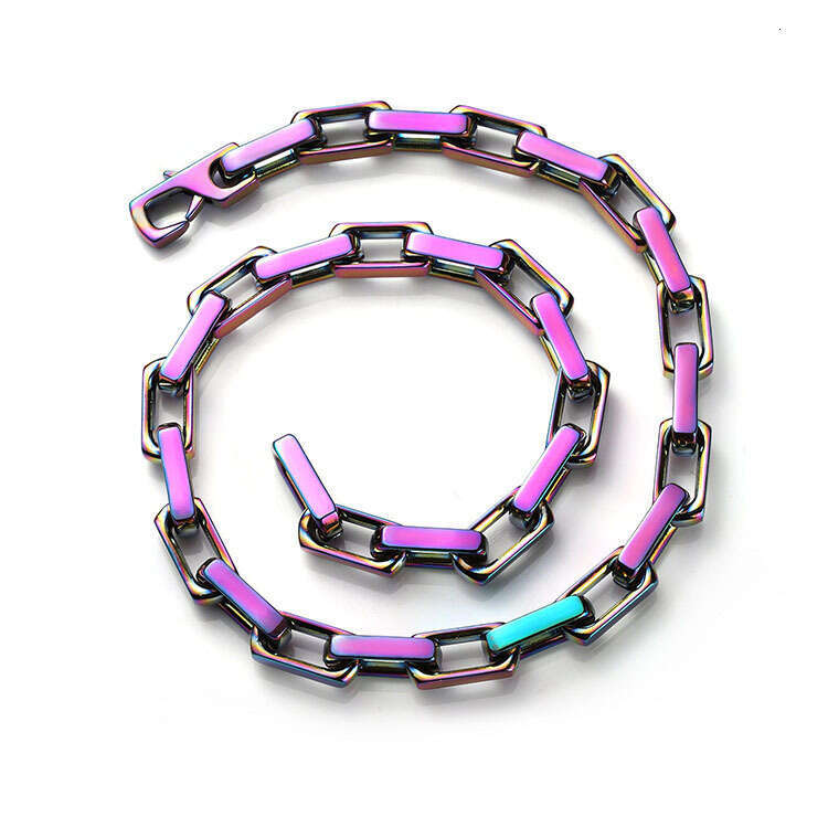 New European American Trend Titanium Steel Square Cuban Chain High-Quality Punk Metal Style Necklace and Bracelet Customization