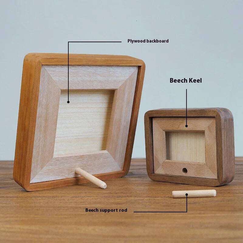 Solid Black Walnut Wood Photo - Stylish Dado Corner Design Elegant Picture Frame Table Display and Home Dcor H260306