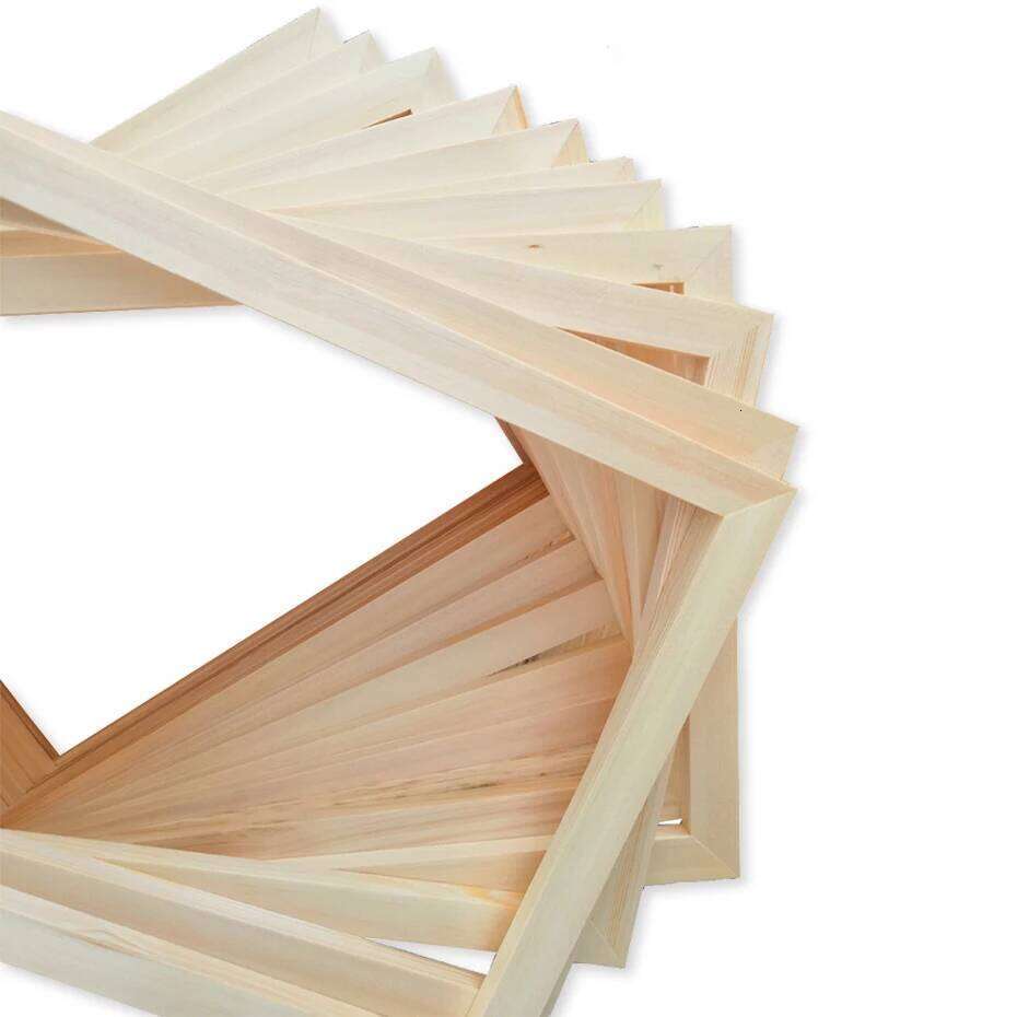 3pcs Natural Wood Pictures A4 30x40 Canvas Diamond Painting Picture and Poster Frame Pine Home Wall Decor H260306