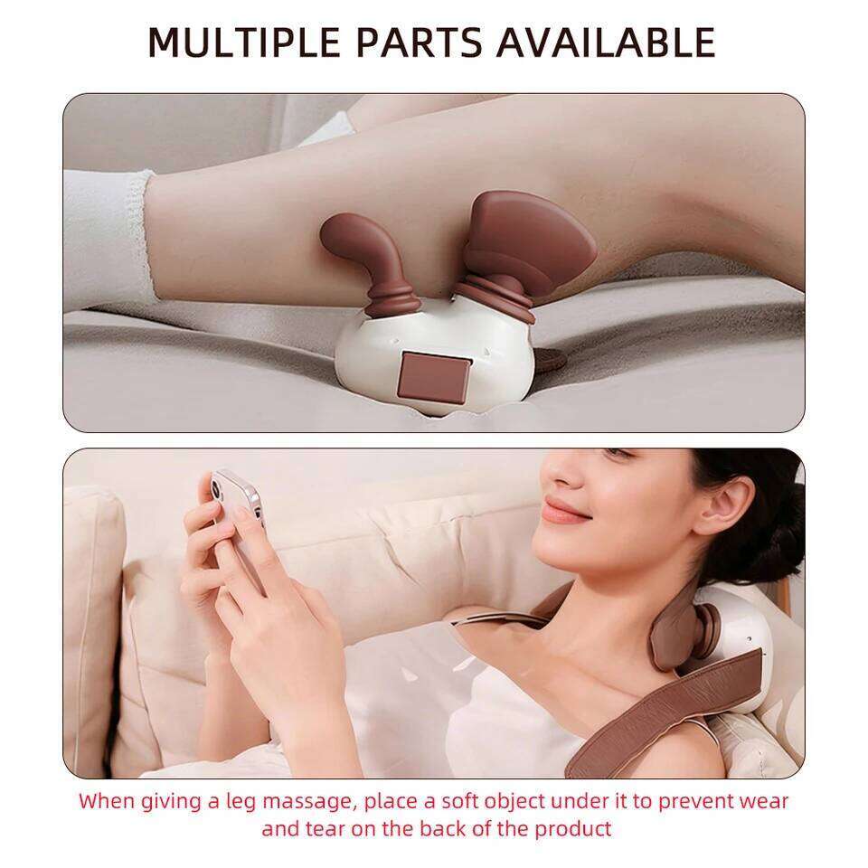 4D Bionic Hand Kneading Shoulder Massager Portable Trapezius Muscle Pinching Massage Shawl Brushless Motor Neck masajeador 26Y0307