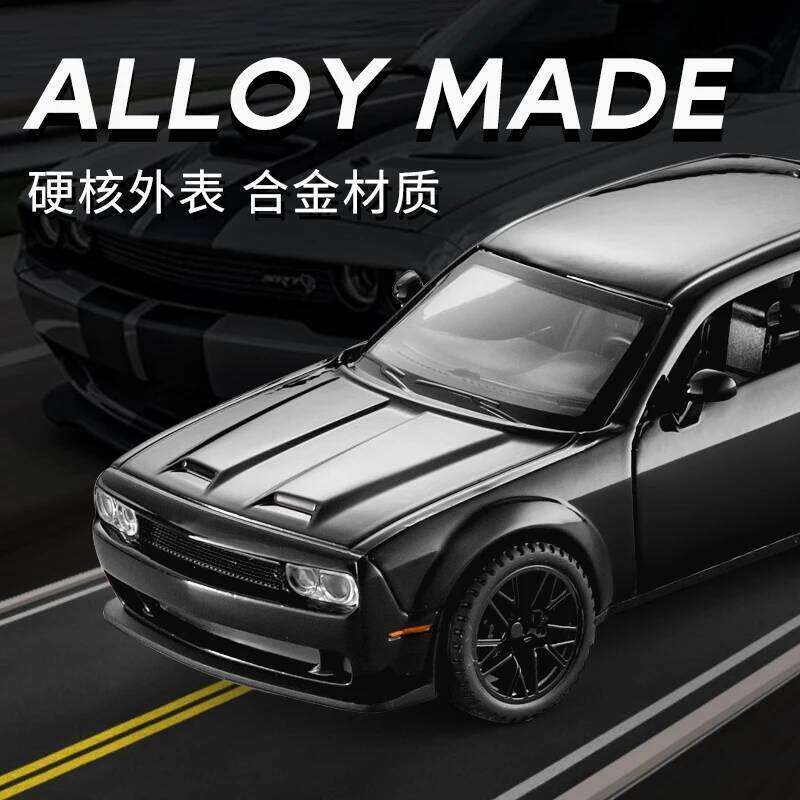 High quality exquisite 1:32 Die-cast Metal simulation Dodge Hellcat Alloy model car sound & light boys' toy gift Collectibles Z260306