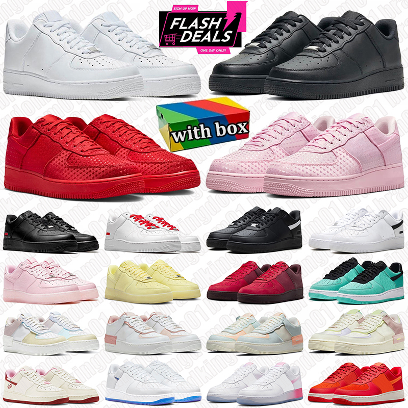 2026 designer with box airforcee 1 One af1s casual shoes sneakers men women classic 1 panda triple white black mens womens traienrs outdoor sports runners 1s shoes