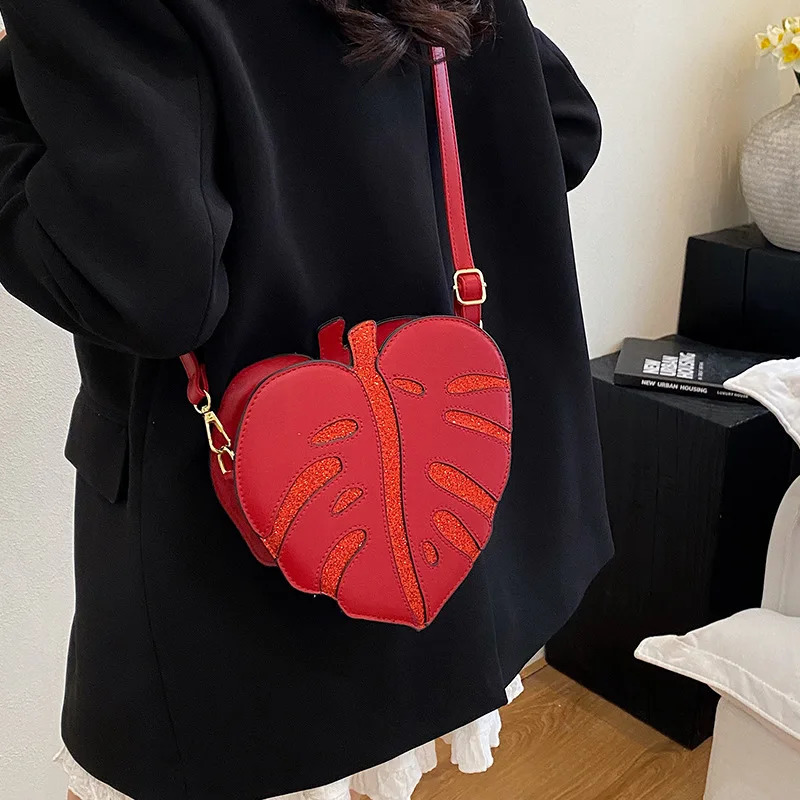 Leaf Banquet Bag Creative Fashion n Multiple Colors Elegant Mini Handbag Messenger 2025 260307