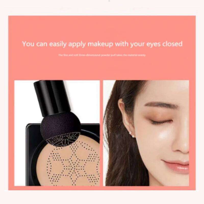 Air Cushion CC Cream Mushroom Head Foundation Moisturizing Long Lasting Comestics Natural Brighten Face Base Tone Make Up 26L0306