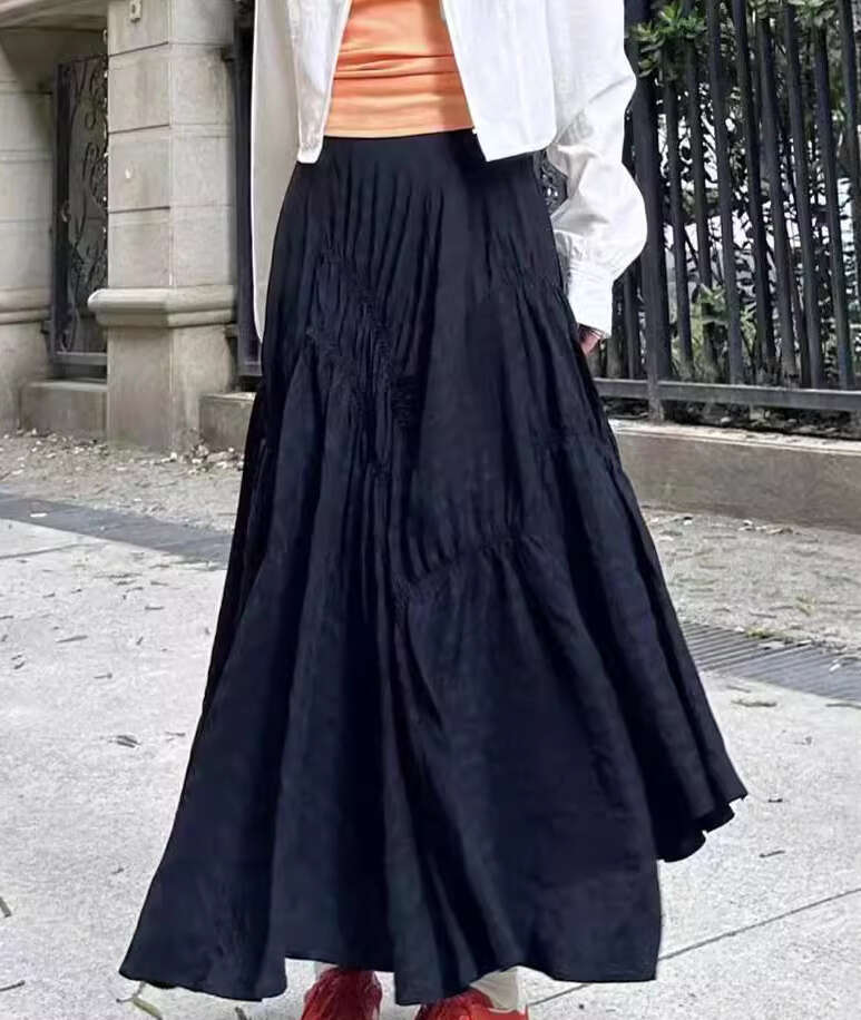 2026 Spring and Summer New High Waist Irregular pleated Skirt a2 Multi functional Women's Skirt