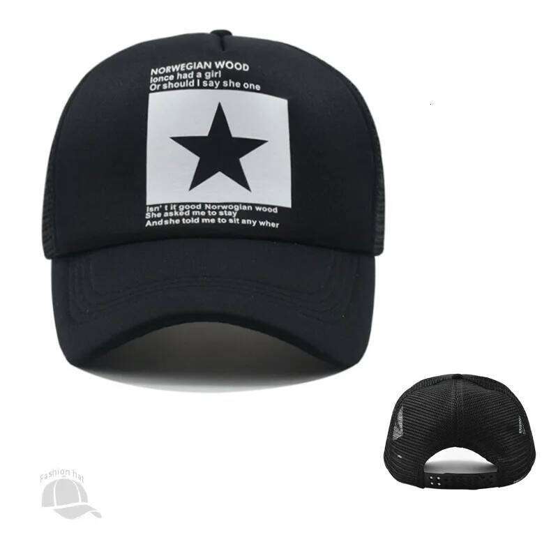 Fashion Adults Ball Hat Snapback Trucker Sports Spring Summer five-pointed Star Printed Baseball Cap Retro Men Outdoor 8M14 Y260304