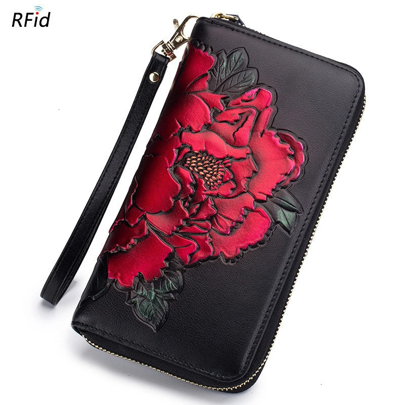 Womens Wallet Genuine Leather Rfid 36 Card Holders Coin Purse Girl Female Clutch Bag Ladies Purses Large Capacity 260307
