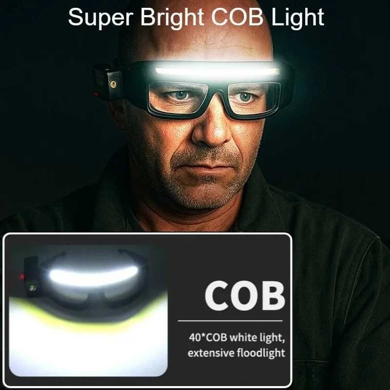 Industrial Headlight 90 Degree Movement Wave Recognition Technology 5 Light Modes Waterproof Construction High Power LED Outdoor H260307