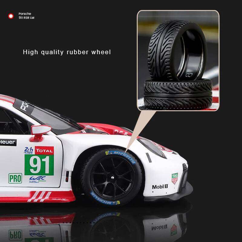 Bburago 1:24 Alloy car model Porsche 911 RSR LM 2020 Weissach alloy racing Vehicle Diecast Car Model Toy Collection Gift Z260306