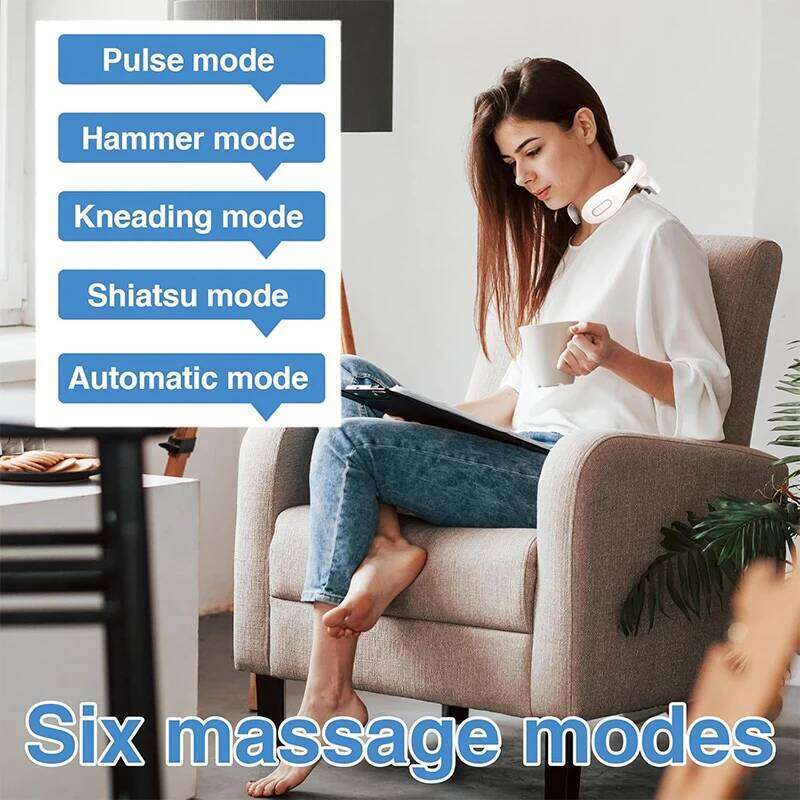 Electric Vibration Masssger Low Frequency Pulse Cervical Rechargeable Smart Neck Massager Hot Compress Massage 26Y0307