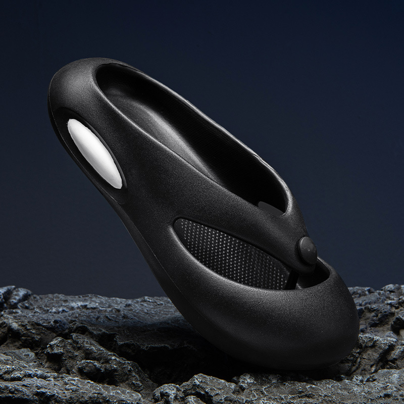 Baotou Men's Flip-flops Outdoor Thick Sole Couple Soft Sole Toe Post Sandals Simple Anti-collision Anti-slip Korean Style Beach Sandals
