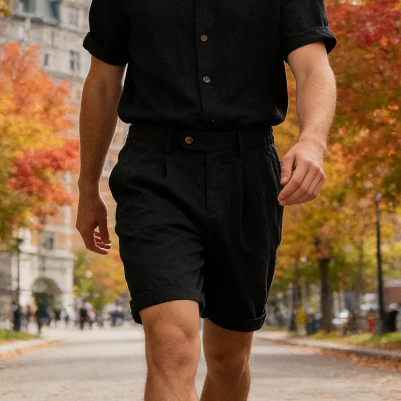 Classic Mens Solid Color Shorts 2026 Spring Summer Casual Loose Breathable For Men Business Office Fashionable 260306