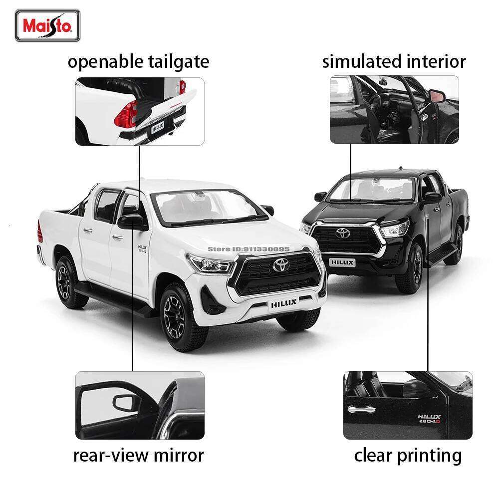 Maisto 1:27 New style Toyota Hilux simulation alloy car model crafts decoration collection toy tools gift Z260306