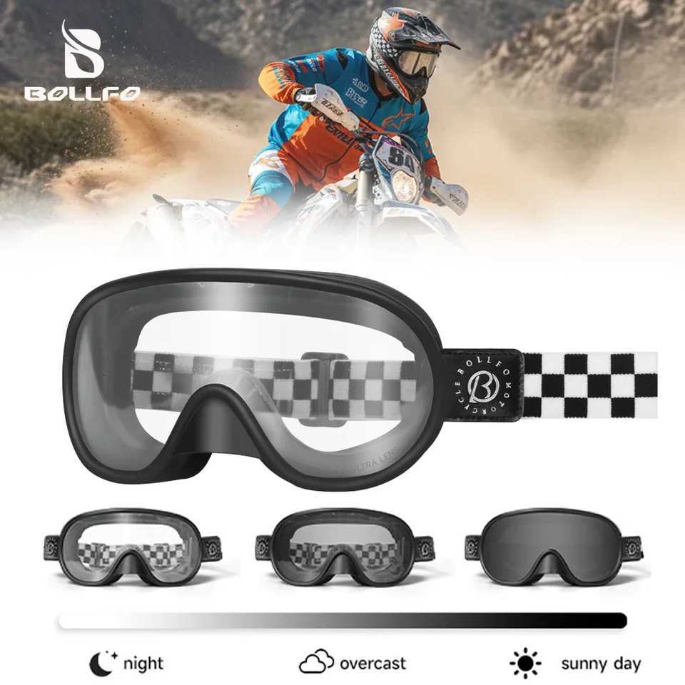 Vintage Motorcycle Goggles Over Glasses Photochromic UV400 Dirt Bike Goggles for Men Women Dual-Cycle Defogging Racing Glasses S260304