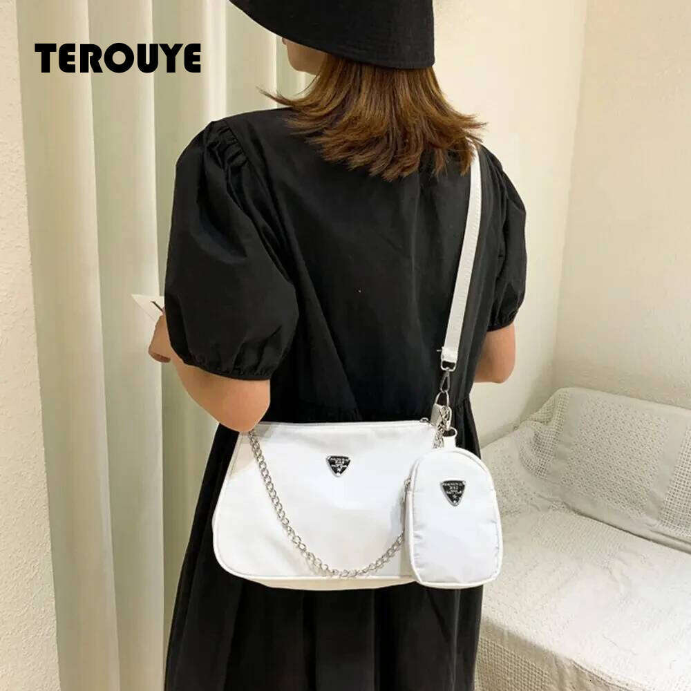 Nylon Crossbody For Women Fashion Portable Casual Underarm Students Cross Body Bag TEROUYE