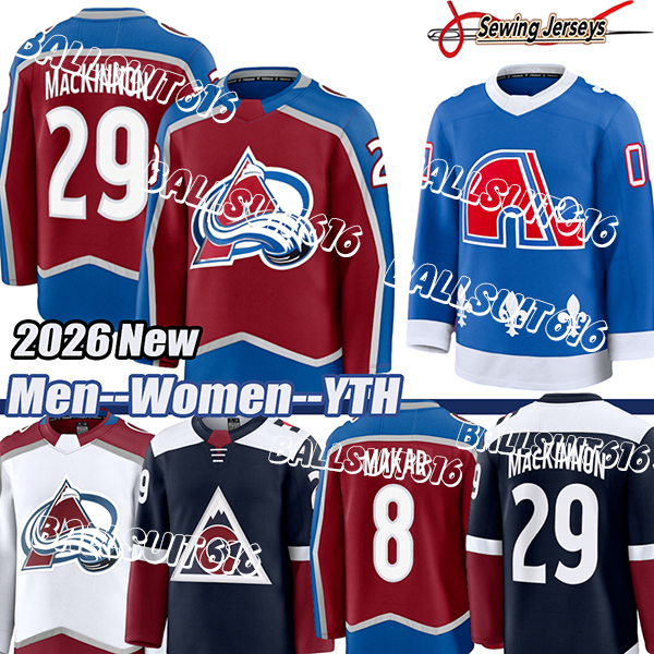 coloradocity Avalanche jersey Avalanches Jersey #29 Nathan MacKinnon Cale Makar Gabriel Landeskog Ross Colton Hockey Jerseys 2026