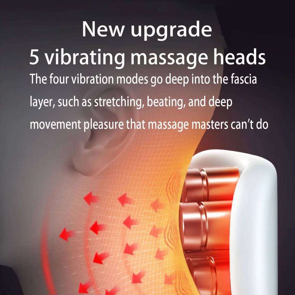 Electric Neck Massager EMS Pain Relief Pulse Cervical Acupressure Hot Compress Intelligent Massage Shoulder Relaxation Device 26Y0307