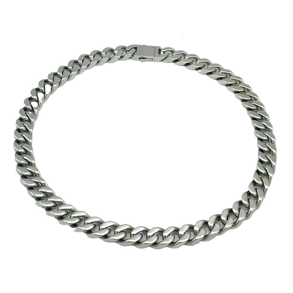 ins Chain fully polished three-dimensional Cuban titanium steel high-quality versatile hip-hop unisex trendy chain