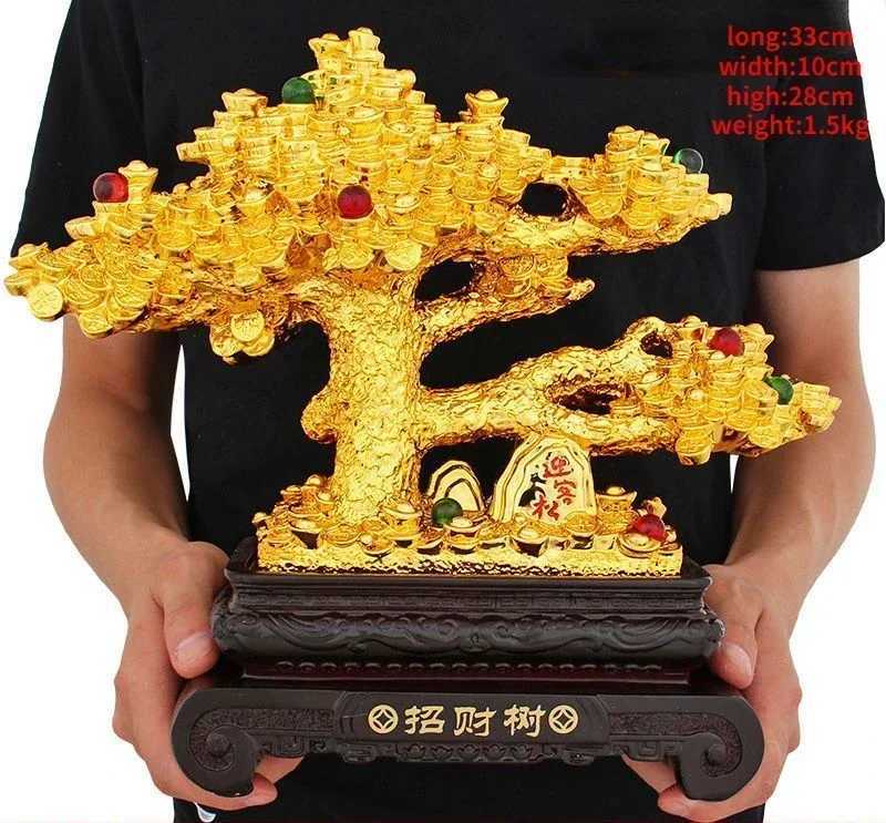 Chinese Feng Shui Money Tree Sculpture for Home Office Store Opening DecorT260307