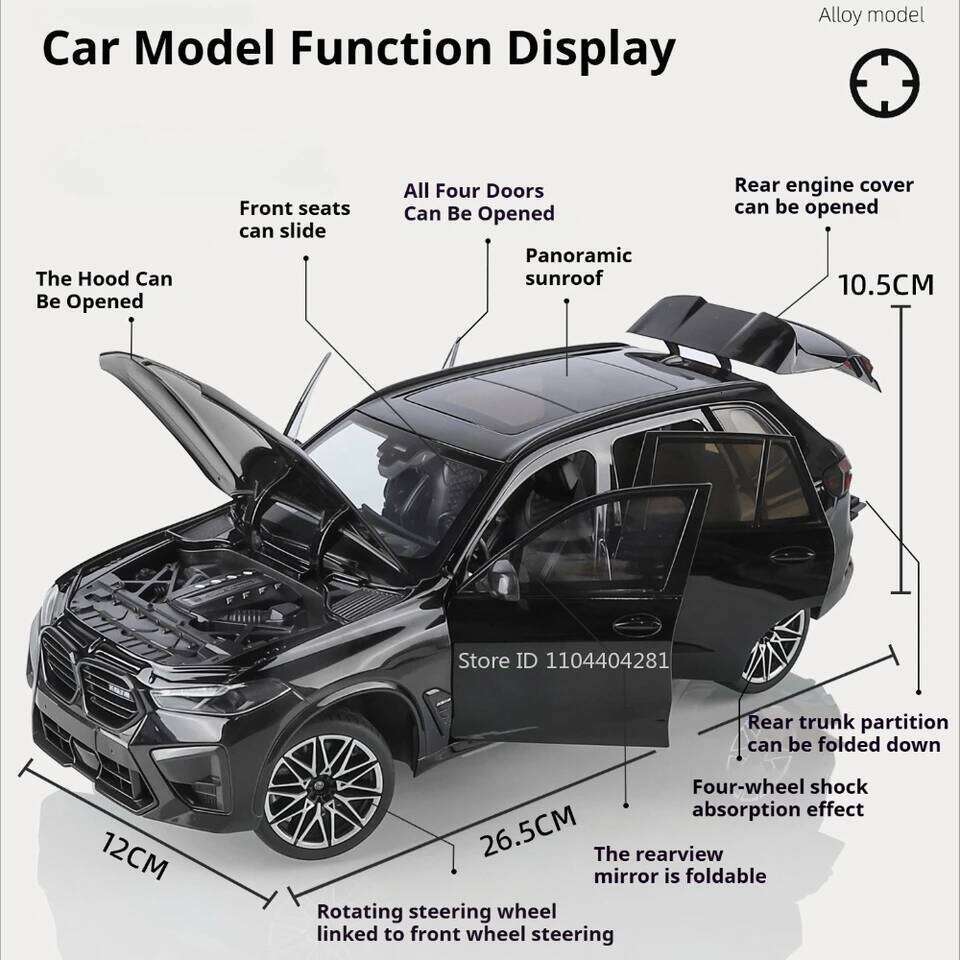 1:18 X5M Honda Accord Car Toys Alloy Diecast Models Shock Absorption Doors Opened Front Wheel Steering Vehices Desktop Ornament Z260306
