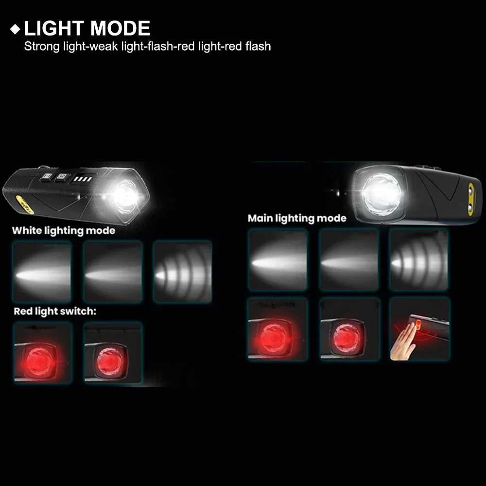 2025 New T202S Headlamp Hanging Ear Styl Headlight Built-in Battery 500LM PressInduction Switch Waterproof IPX4 Head Light H260307