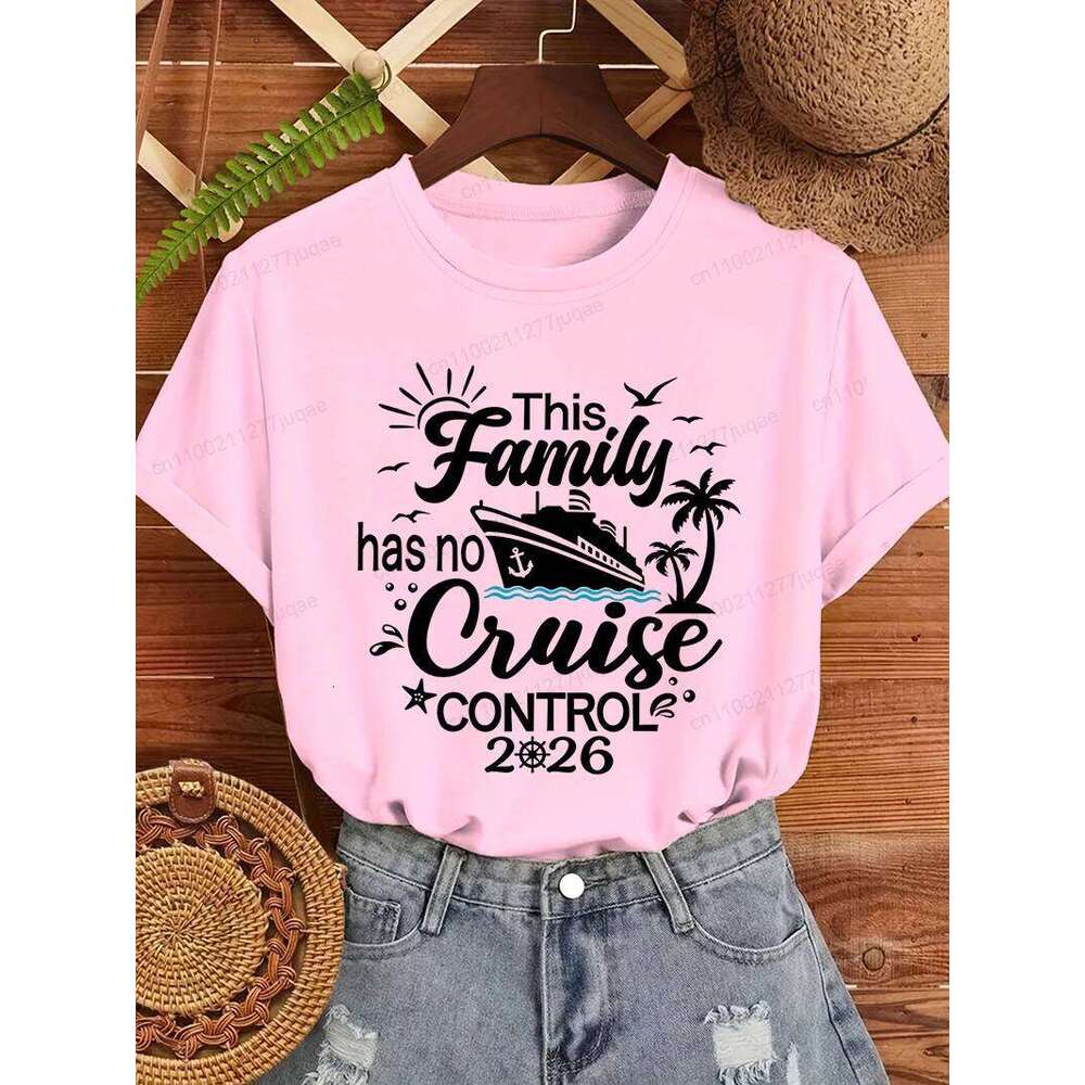 This Family Has No Control 2026 Cruise Tops, Girls Trip T-Shirts,Vacation Shirt, Bride Cruising T-shirt Clothing XJ260306