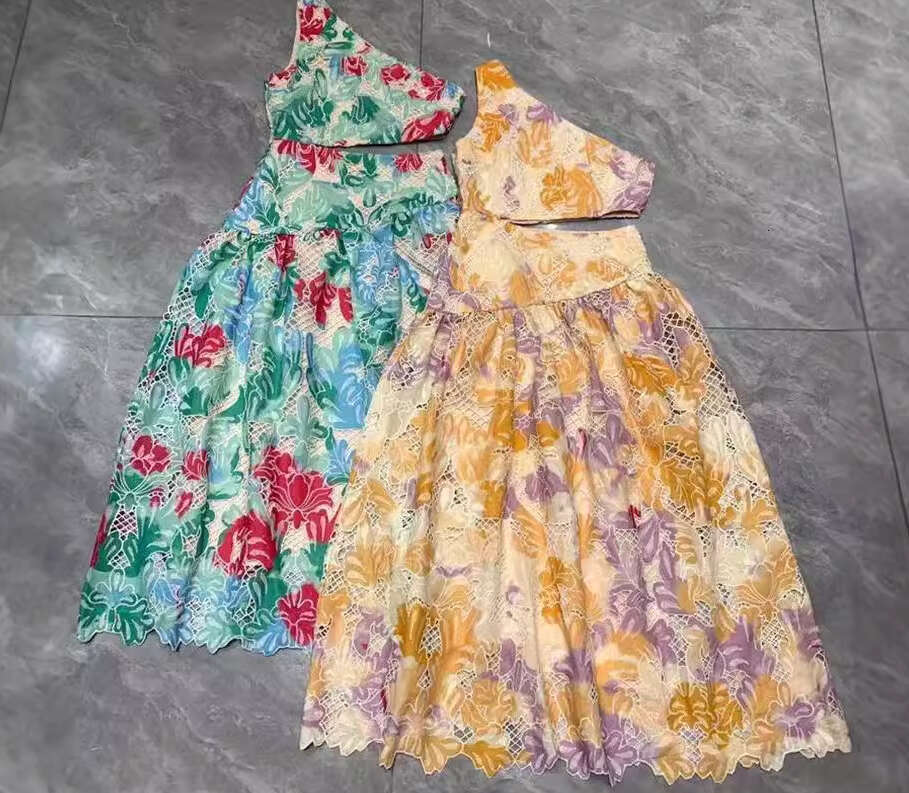 2026 Spring and Summer New European and American Vacation Style Sexy Off Shoulder Lace Long Dress Children's Style