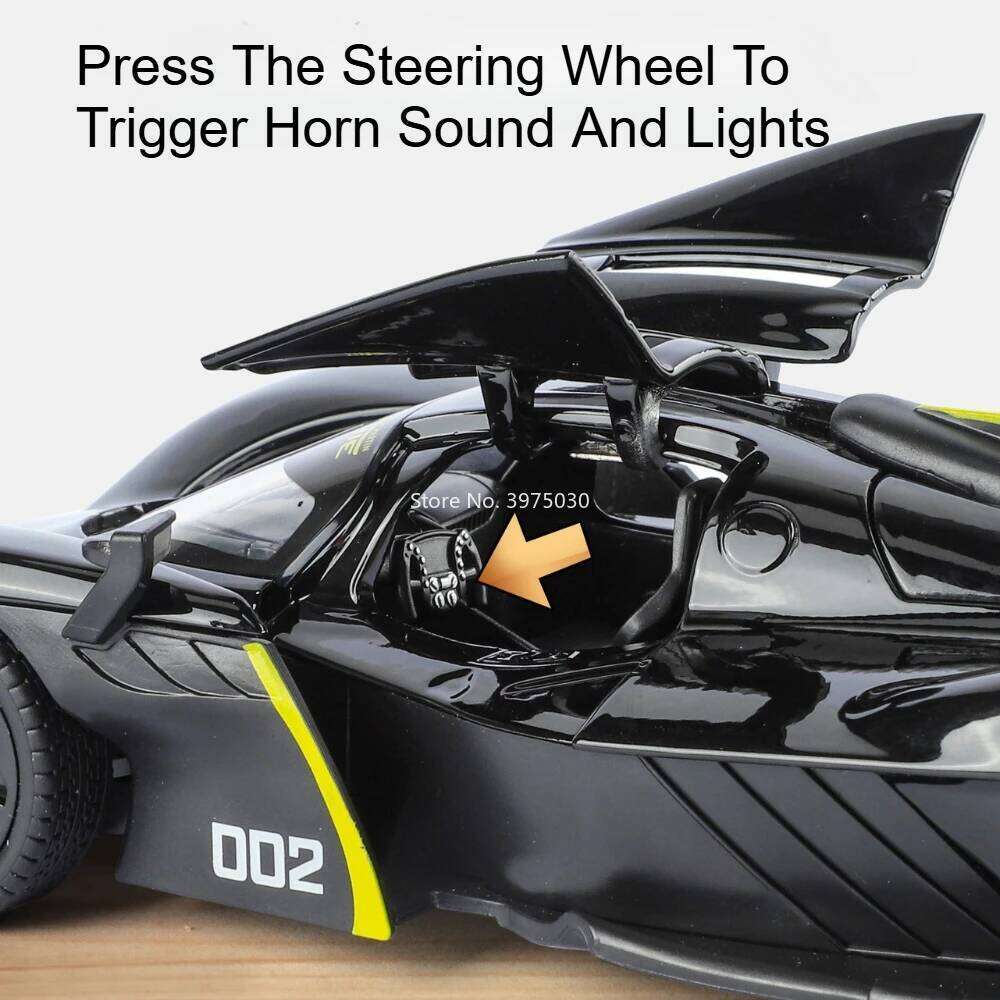 1:24 Alloy Valkyrie Tourbillon Models Cars Toys Light Music Pull Back Miniature Vehicle Doors Opened Sports Car Model Ornament Z260307