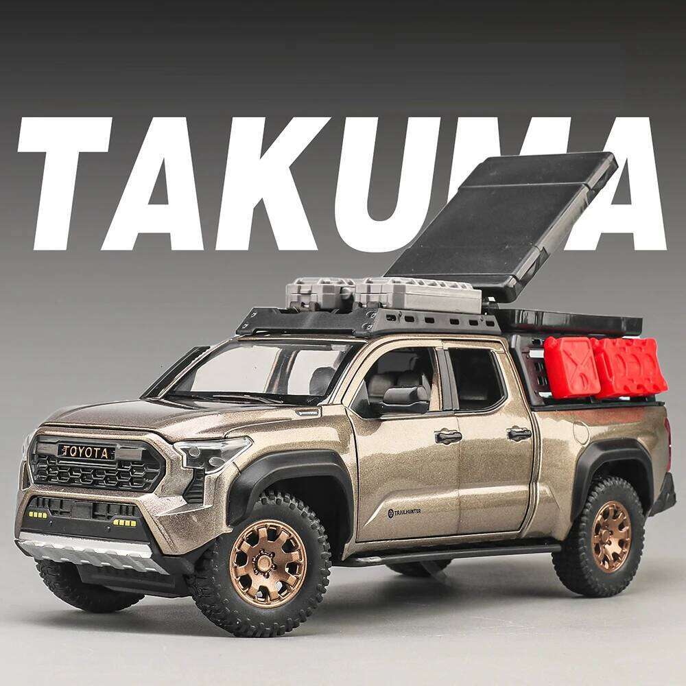 1:24 Tacoma Prado LC250 Diecast Alloy Models Toys Cars Doors Opened with Sound Light Pull Back Miniature Vehices Home Decoration Z260307