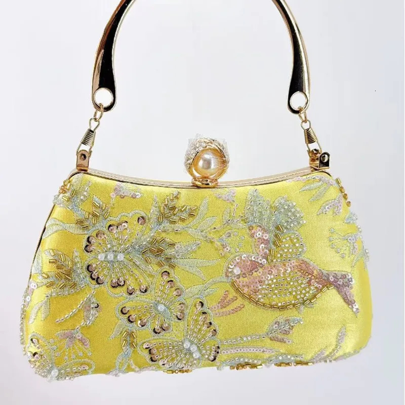 Fashion Chinese Style Womens Embroidered Sequin Evening Clutch Bag Highend Party Handbags Premium Dress Crossbody 260307
