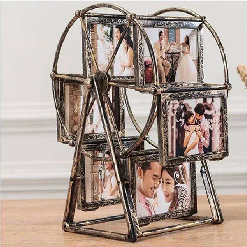 Rotating Windmill Ferris Wheel 5-inch Children's Photo Display Picture Frame Decoration Living Room and Bedroom H260306