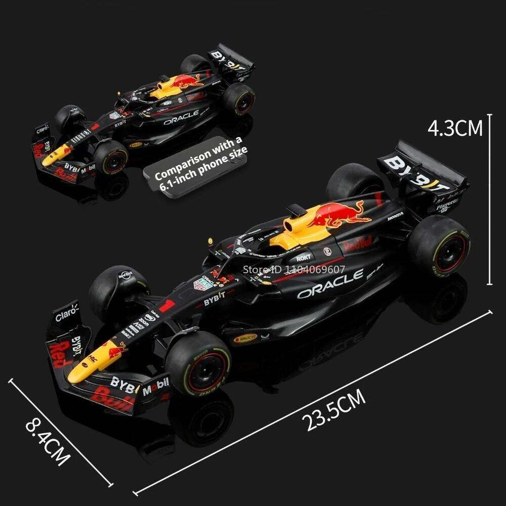1:24 F1 Oracle Red Bull Racing RB19 Verstappen Model Cars Toys Floral Painting Wheel Steering Exquisite Miniature Car Boys Gifts Z260307