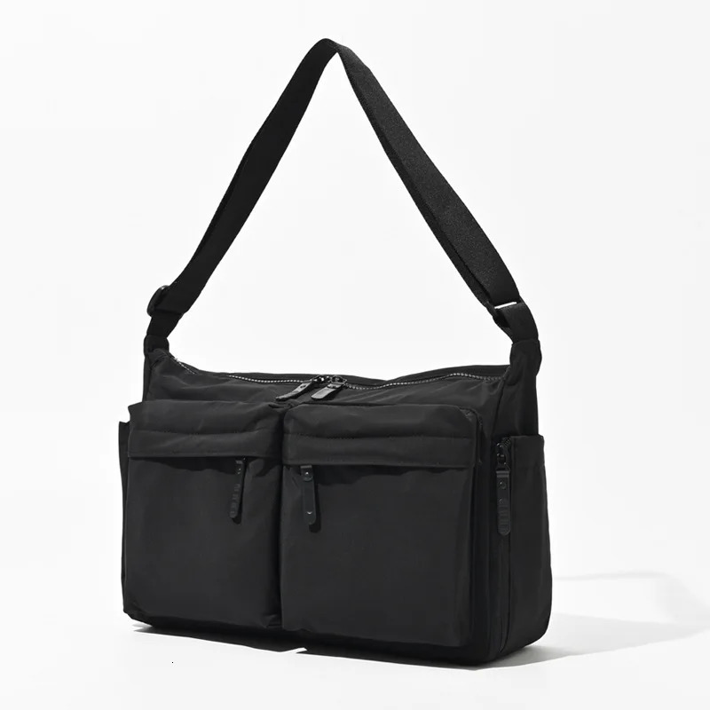 Unisex Nylon Tote Bag Lightweight WaterResistant Shoulder Bag with MultiPockets Spacious Capacity for Daily UseTravelWork 260306