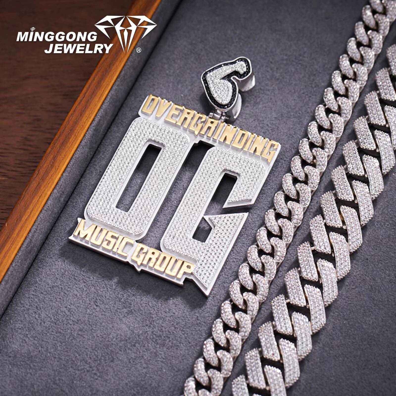 Custom VVS Moissanite Hip Hop Style Letter Pendant for Men Women Chain Jewelry with Pendants Charms