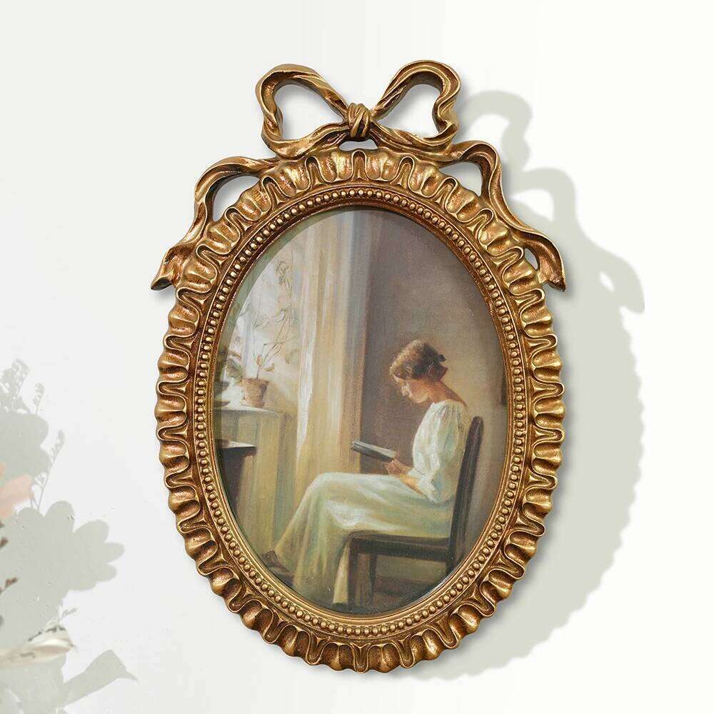 European retro living room decorative painting resin hanging background wall decoration photo frame H260306