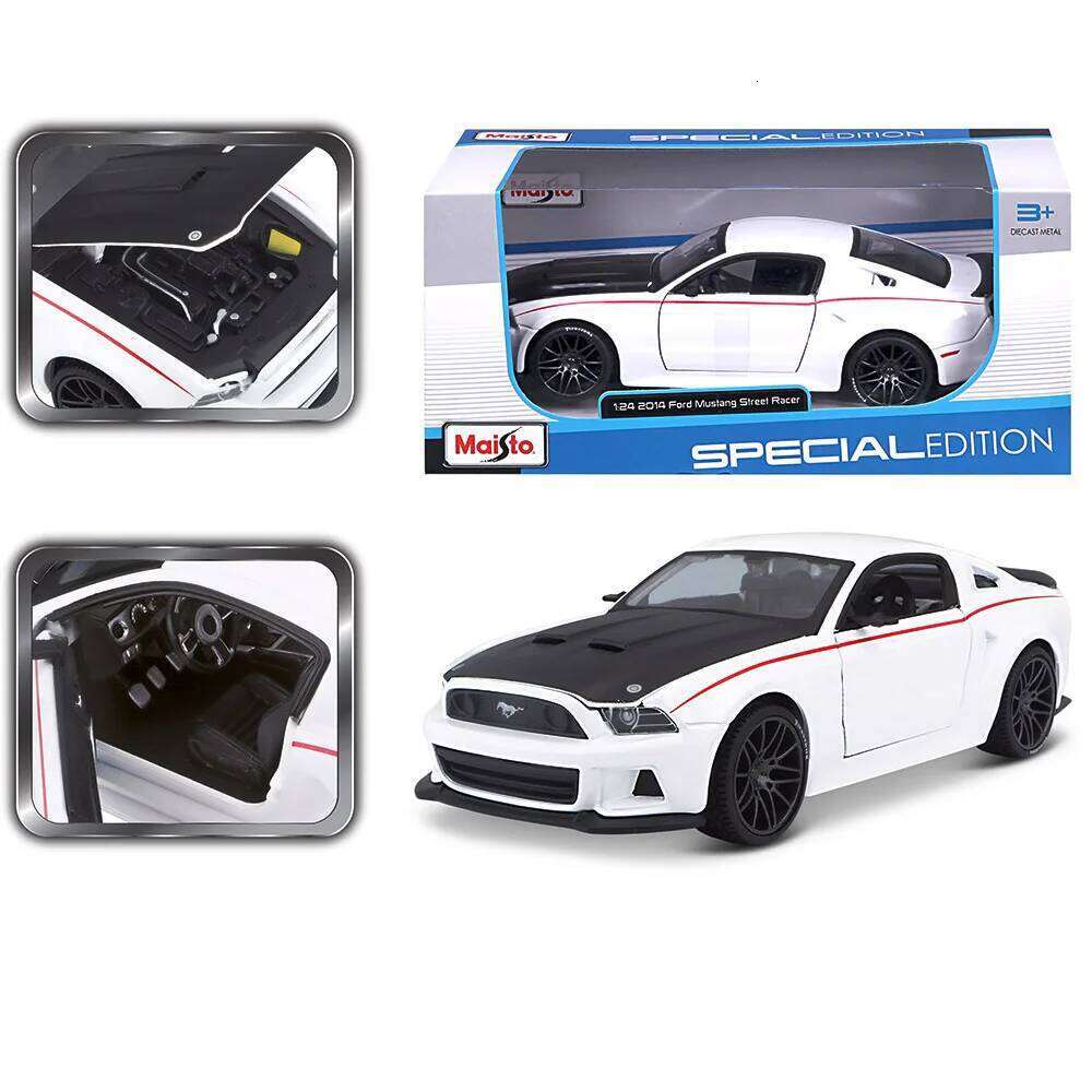 Maisto 1:24 2014 Ford Mustang Street Racer cars simulation Die casting alloy car model crafts decoration collection toy tools Z260306