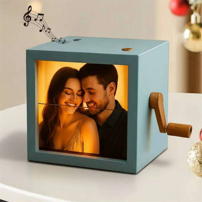 3D Printing Hand Crank with Light Mini Photo Album Custom Picture Flip Book Frame Personalized Hand-cranked Gifts H260306
