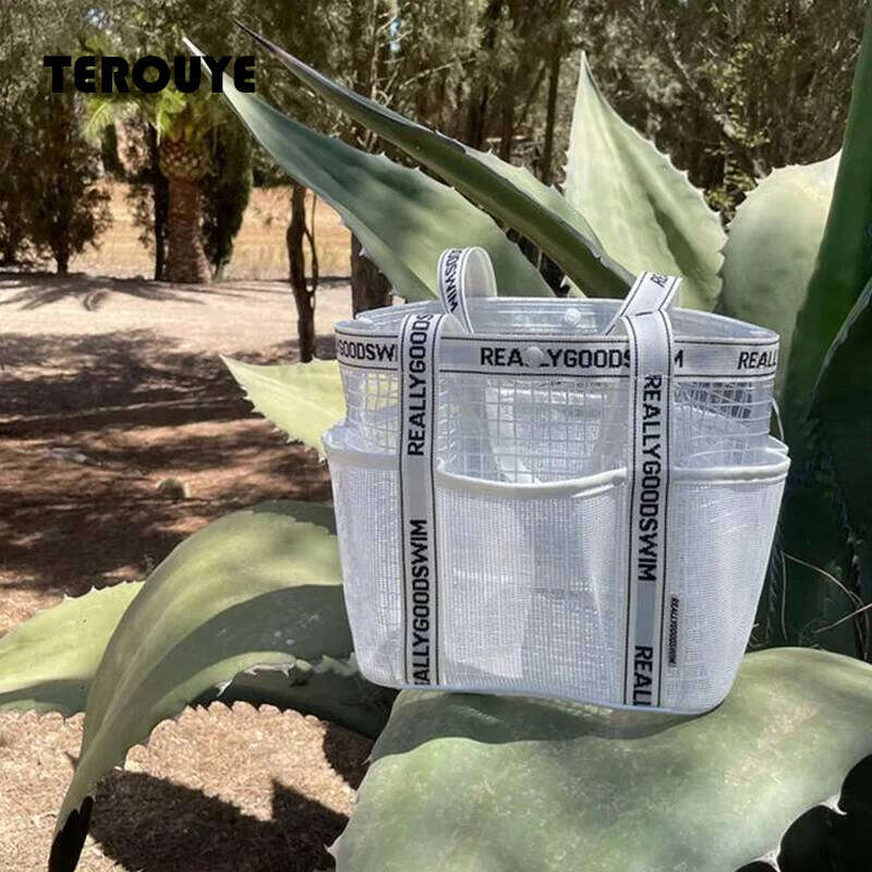 Large Capacity Surf Dry Wet Separated Swim Bags Multi-Pocket Travel Toiletries Storage Portable Net Waterproof Beach Bag TEROUYE