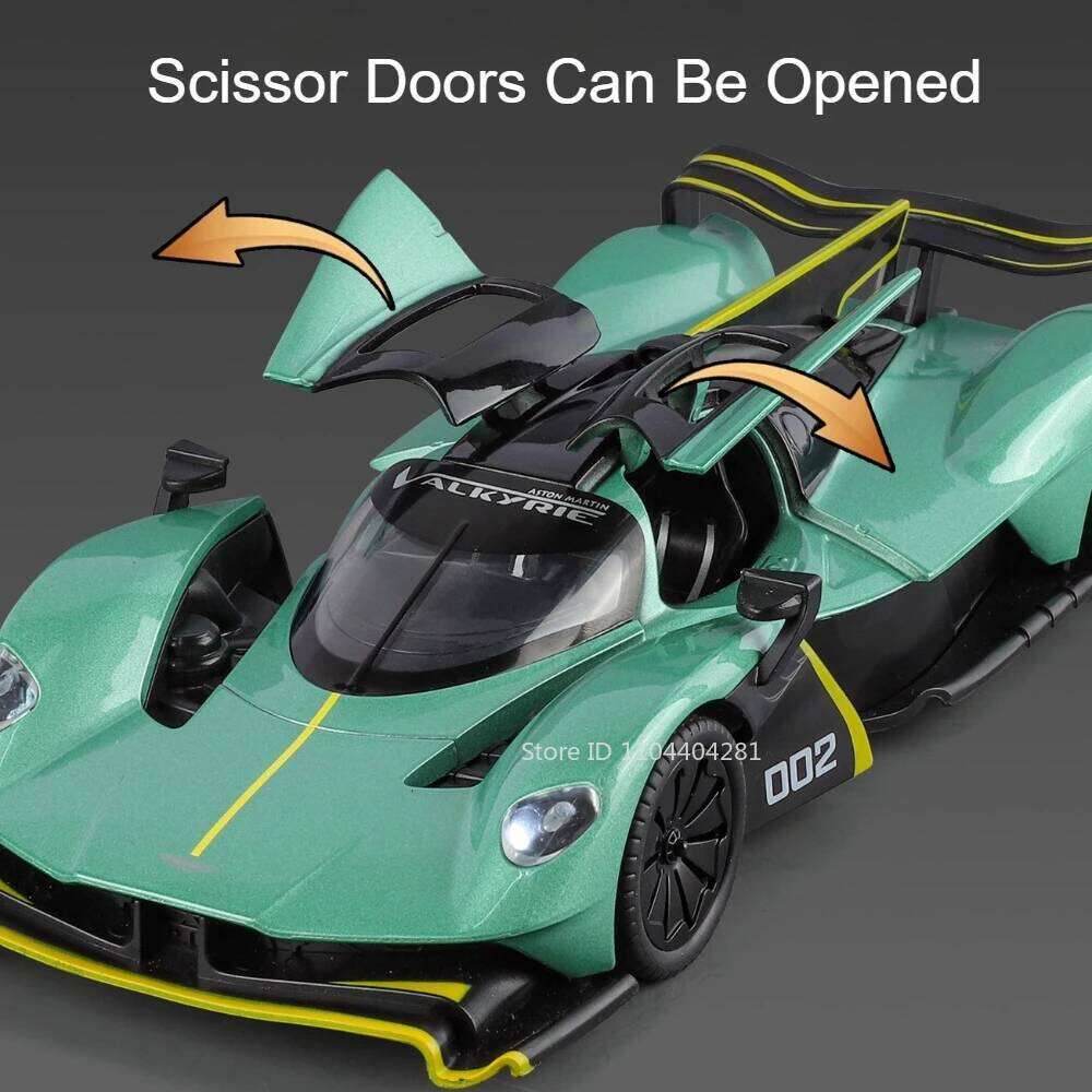 1:24 Valkyrie Eldorado Toy Models Diecast Alloy Car Sound Light Pull Back Doors Opened Shock Absorption Vehices Educational Toys Z260307