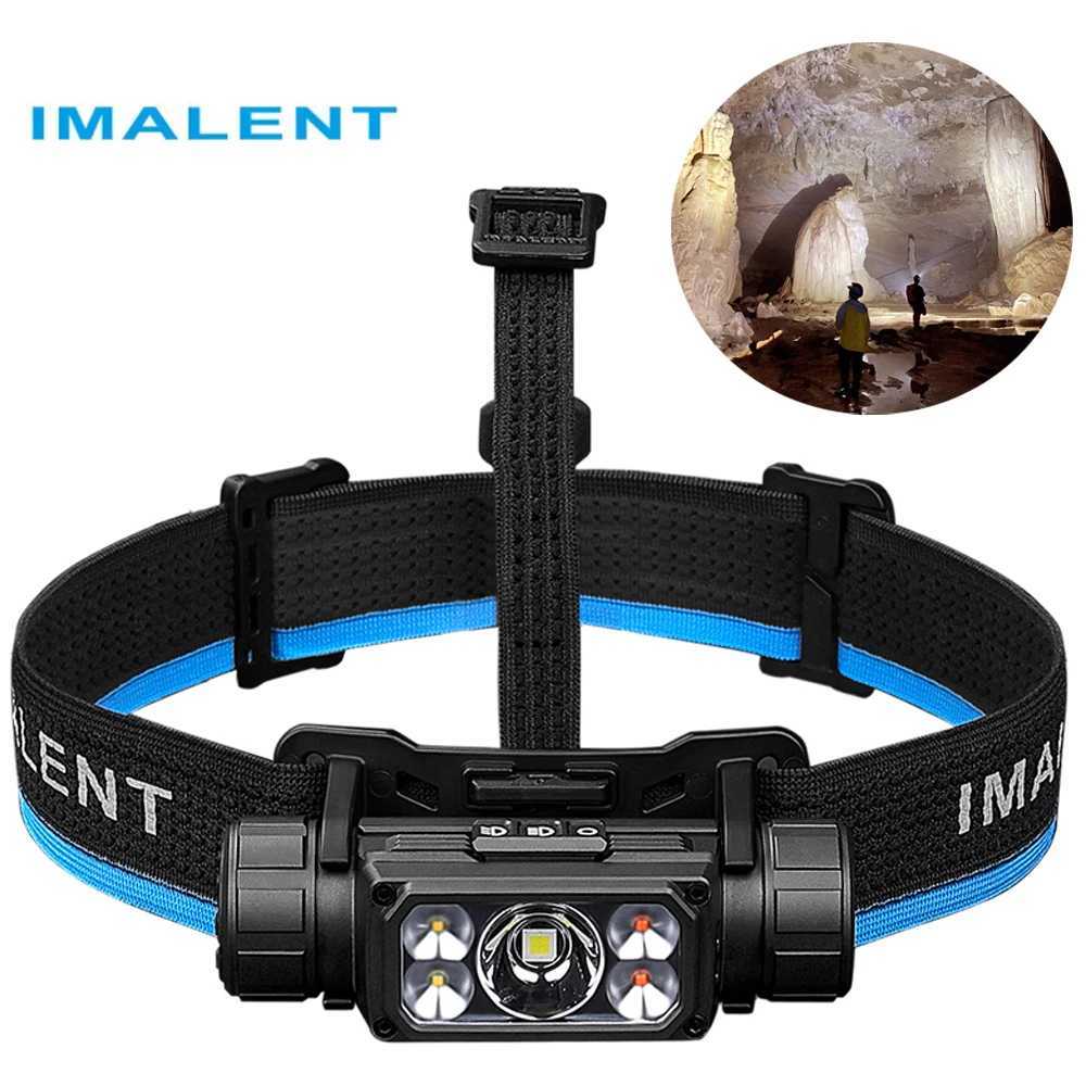 IMALENT HT70 LED Headlamp 3500LM 349M 5000mAh Battery Type-C Rechargeable White Red Light Three-Light Source Headlight H260307