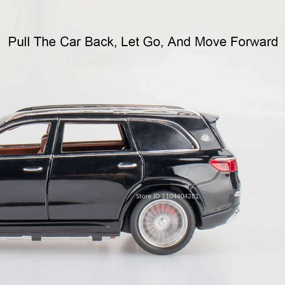 1:24 GLS600 S680 Model Diecast Alloy Toy Car Sound Light Pull Back Front Wheel Steering Door Opened Vehice Children Holiday Gift Z260306