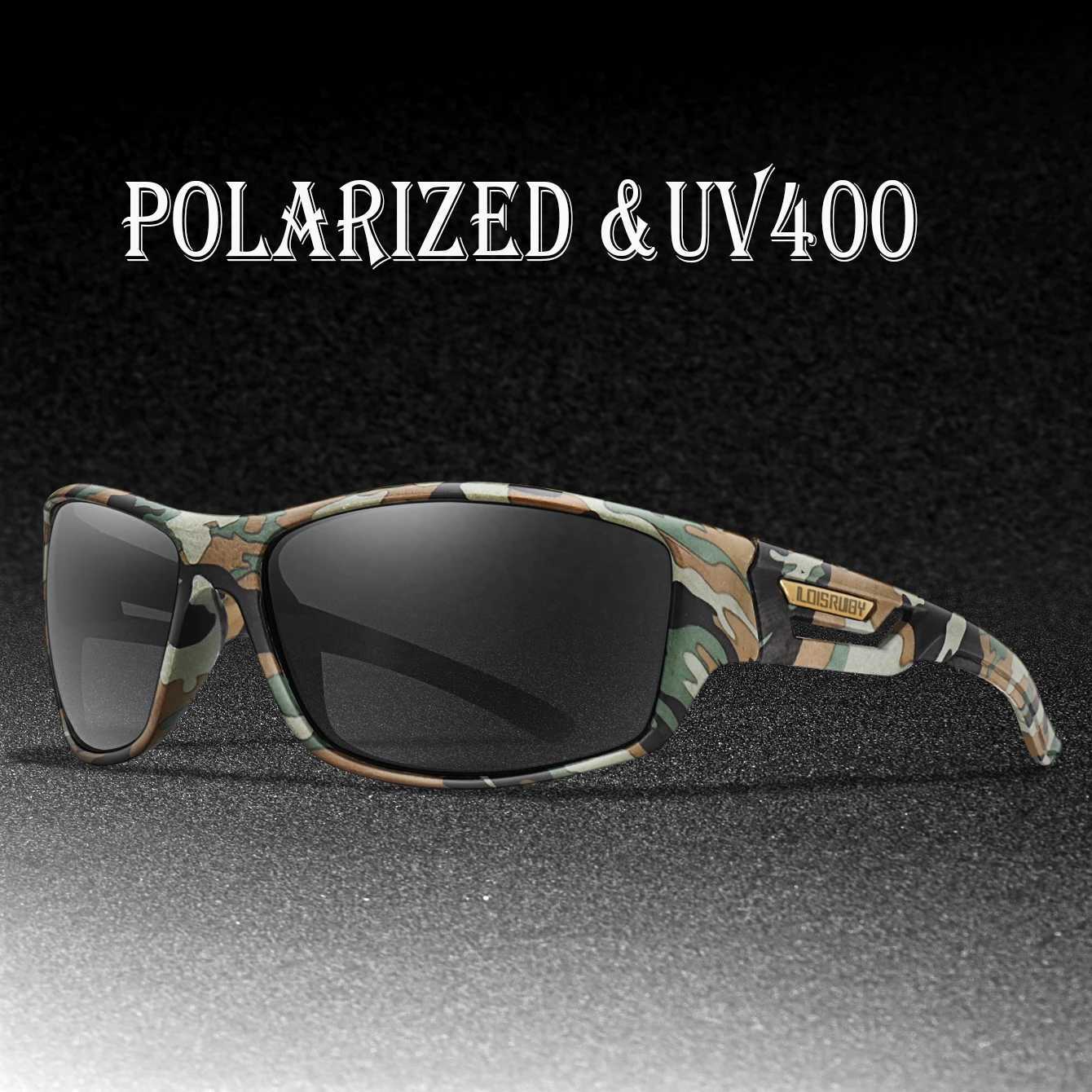 3 Pairs Polarized Fishing Sunglasses Men Camo Military Style UV400 For Cycling Riding Running Fishing And Driving S260304