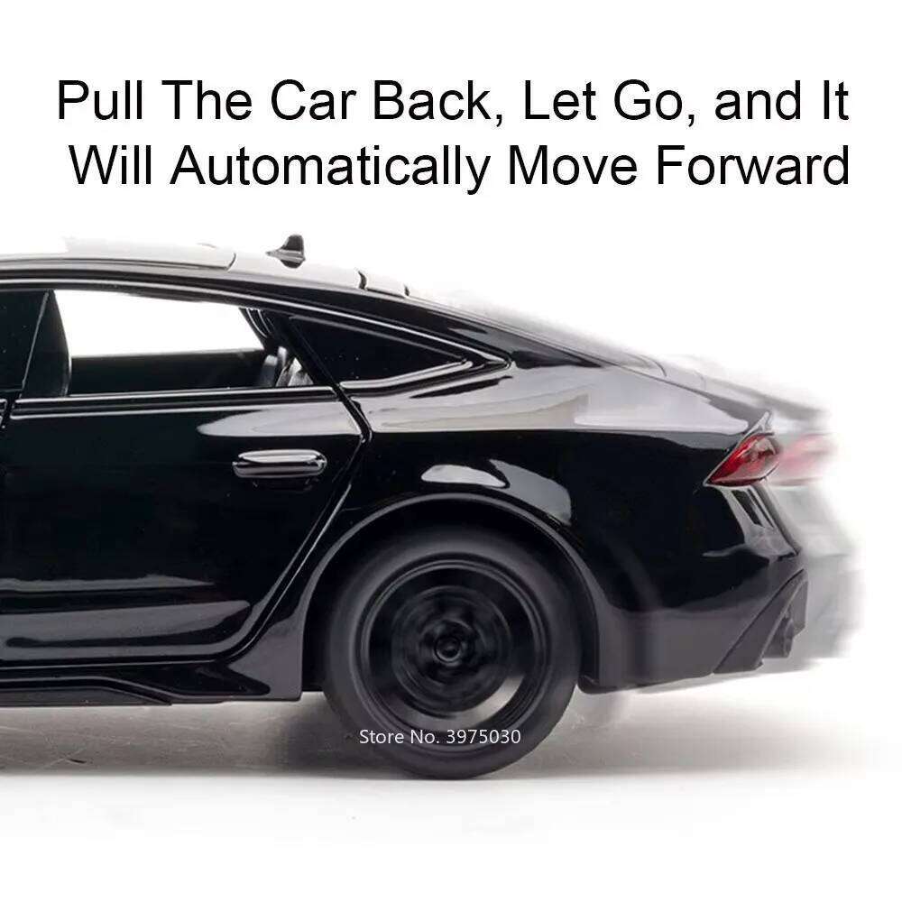 1:32 RS7 RS6 Alloy Model Toys Diecast Car Doors Opened Sound Light Pull Back Rubber Tires Miniature Vehices for Children's Gifts Z260307