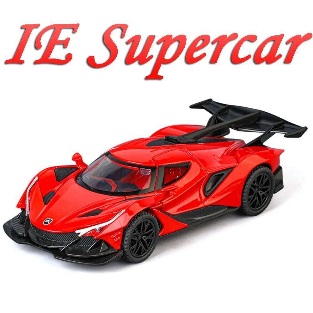 1:32 Apollo IE EVO Supercar Model Toys Alloy Diecast Sound Light Doors Opened Pull Back Exquisite Sports Cars for Kids Adults Z260306